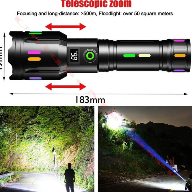 Senter LED Super Terang COBA F351 M80 Zoom Siap Proses