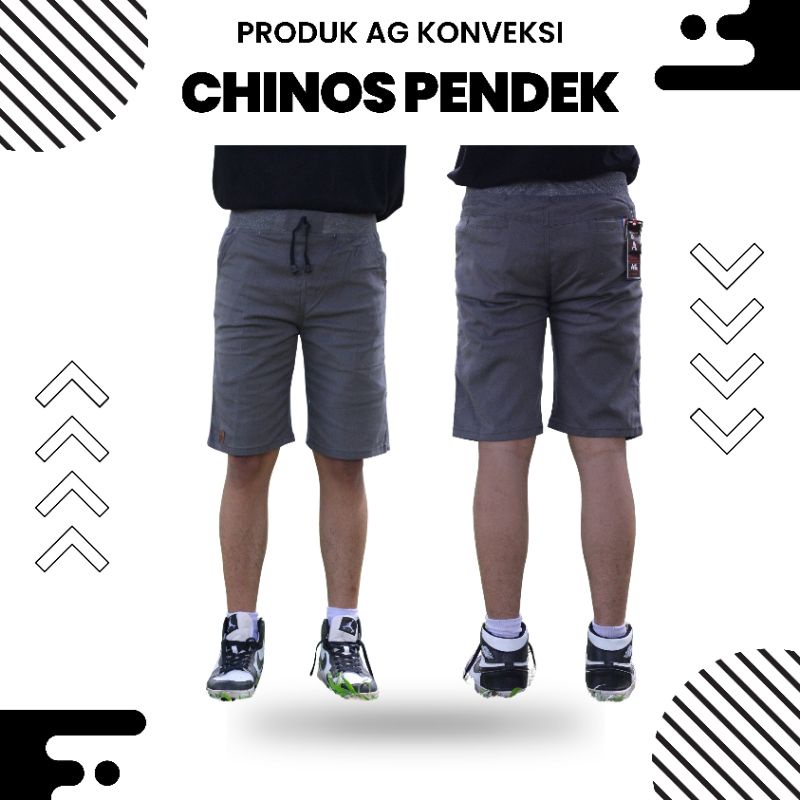 Semua ukuran ada CELANA CHINOS PENDEK RIP PRIA/KOLOR CELANA PENDEK AG Konveksi Abu Tua
