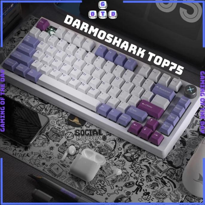 Darmoshark Top75 Top Mount Mechanical Keyboard Wireless With Led Knob