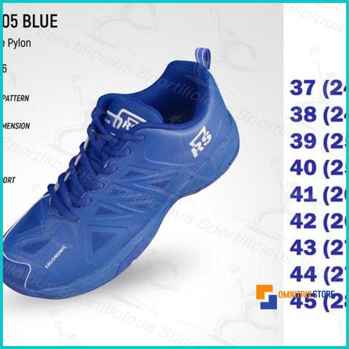 Sepatu Bulutangkis RS SND 05 Blue Olahraga Badminton - [OMX]