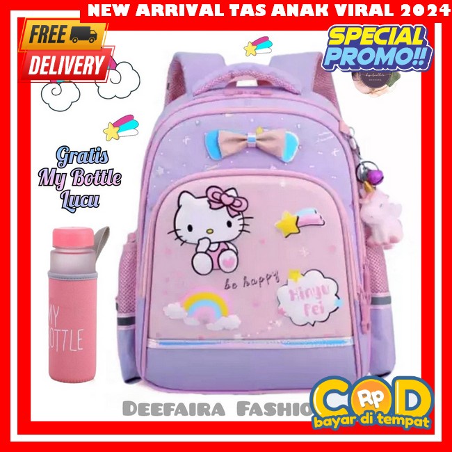 Tas Ransel Anak Perempuan,Tas Sekolah Anak Tk/Sd,Schoolbag Pu Leather Anti Water/Oil,Ransel Mermaid 