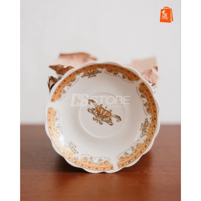 [6pcs]Lepek keramik mahkota/Lepek kaca/tatakan gelas/alas cangkir/pisin