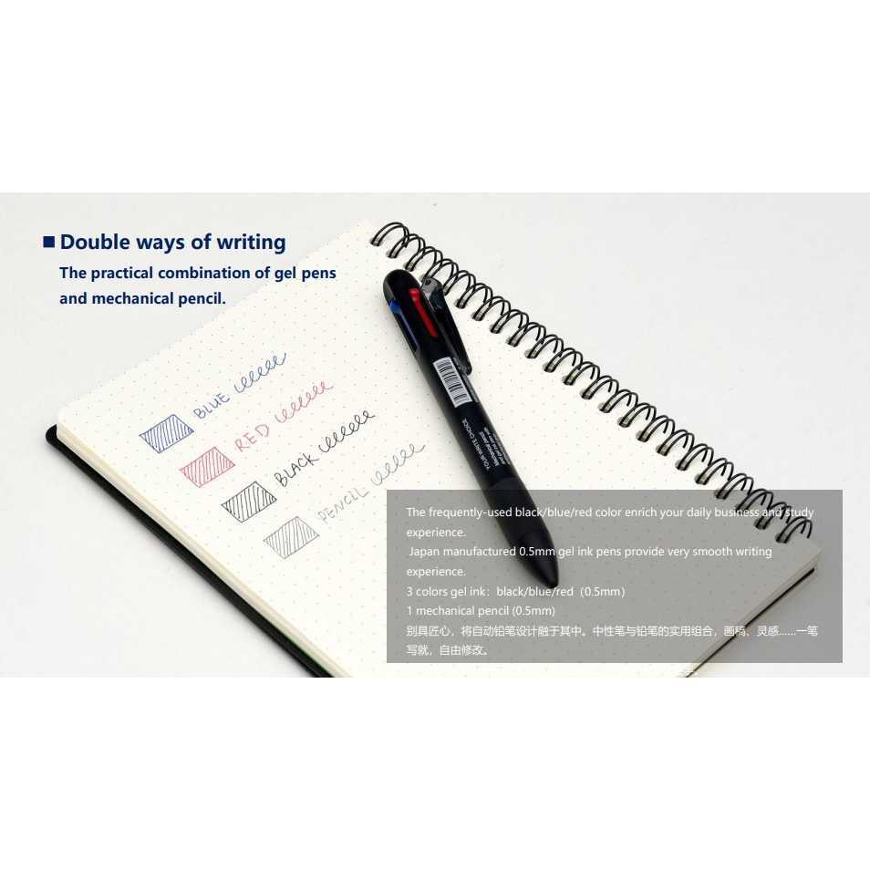 

Kaco Module 4 In 1 Pena Black Blue Red Ink0.5Mm With Pensil Mekanik - K1030 D92H**../
