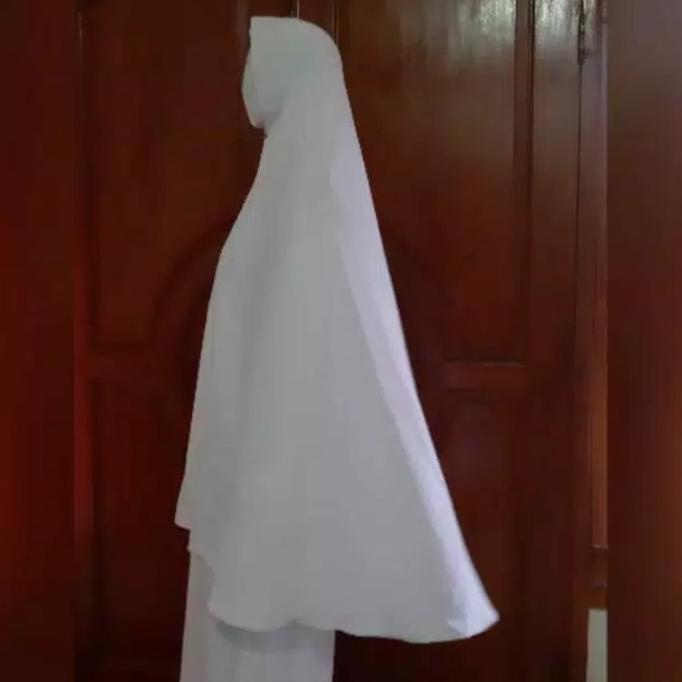 Perlengkapan Umroh Khimar Warna Putih Stok Terbatas