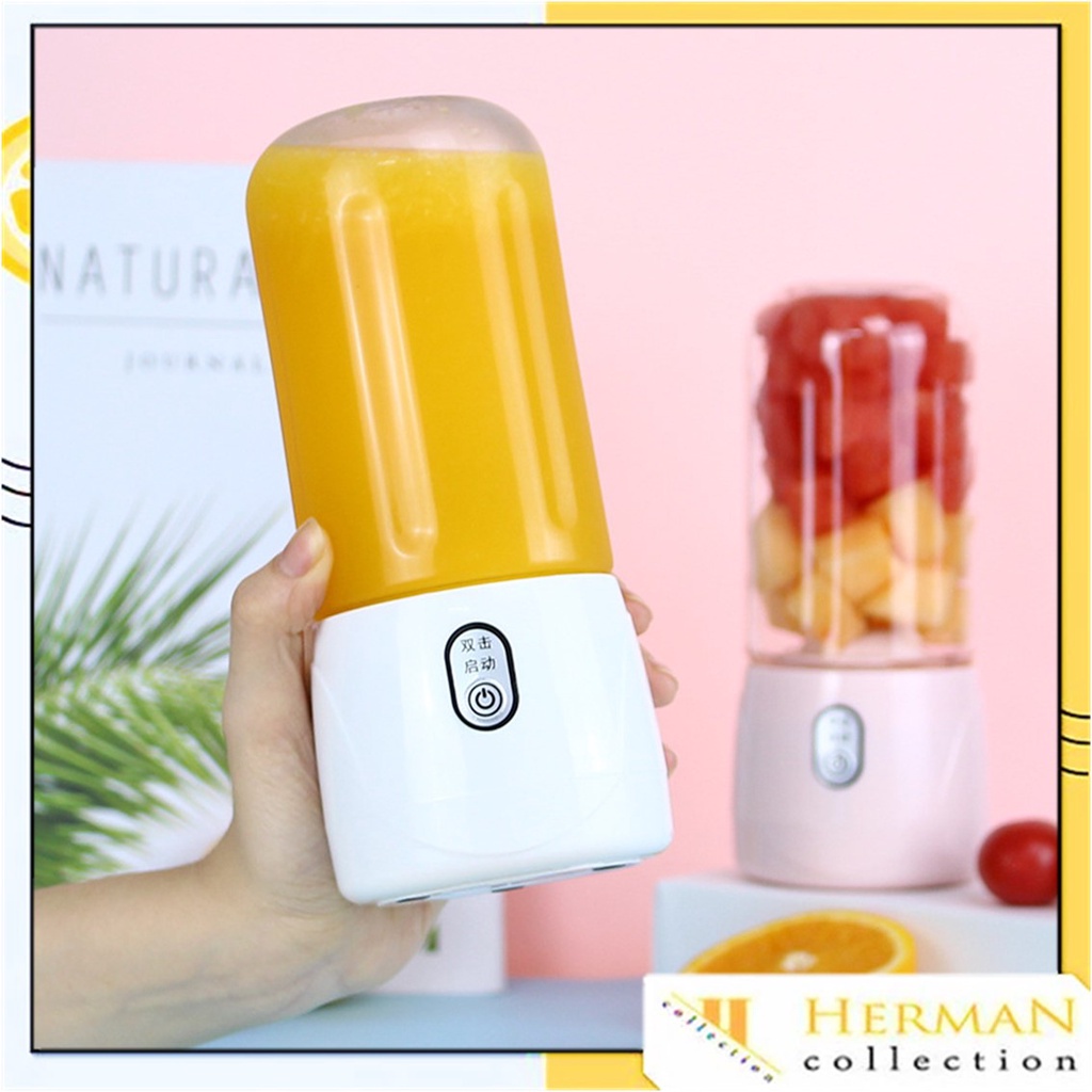 HC Blender Portable Juice Cup Mixer Kecil Portable Blender Mini Kapsul Blender 6 Mata Pisau Blender 