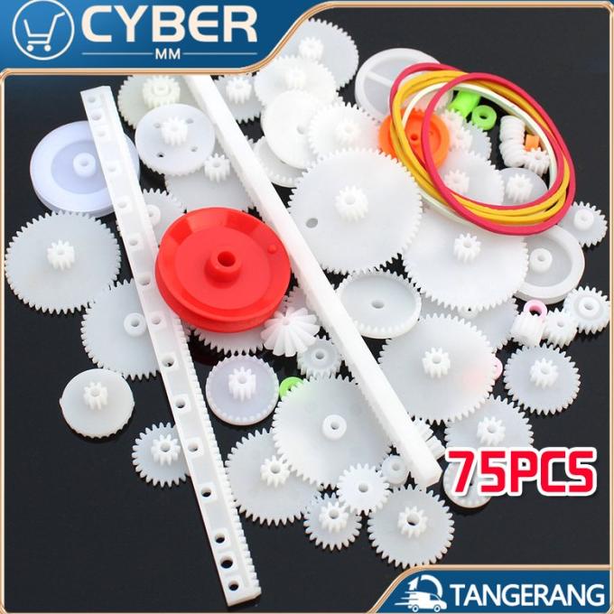 75PCS Roda Gigi Plastik / Gear Plastik Mainan / Sparepart Gear Mainan