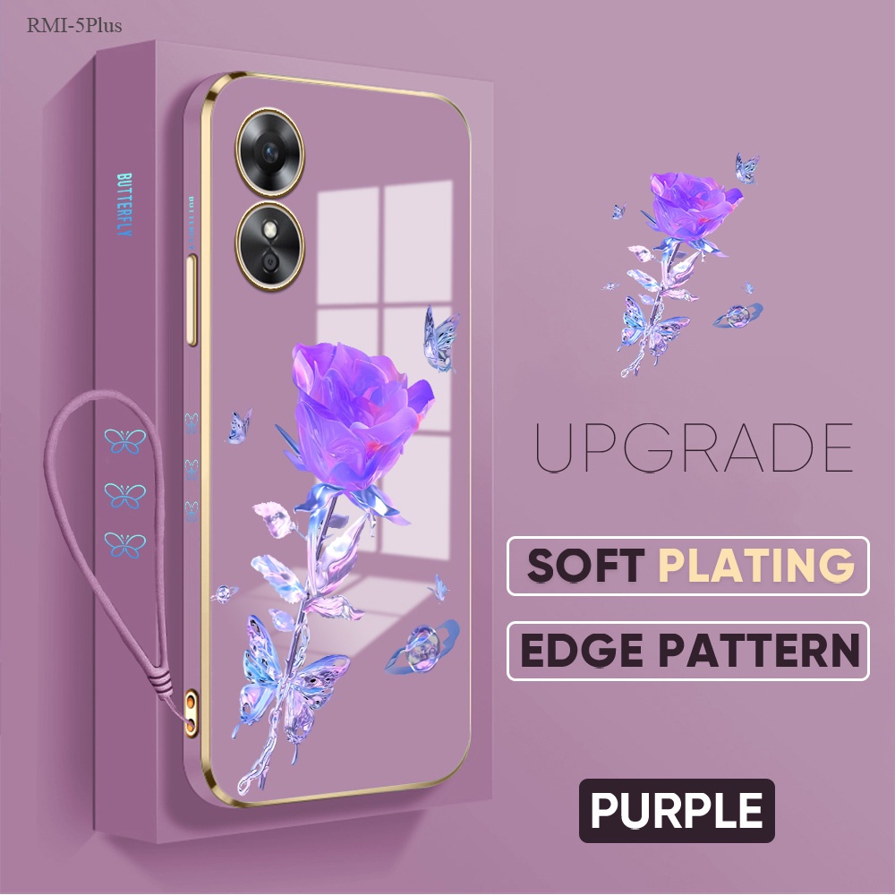 Fashion Lanyard Casing Hp For Xiaomi Redmi 5 Plus Untuk Phone Soft Case Tali Gantungan Cesing Softca