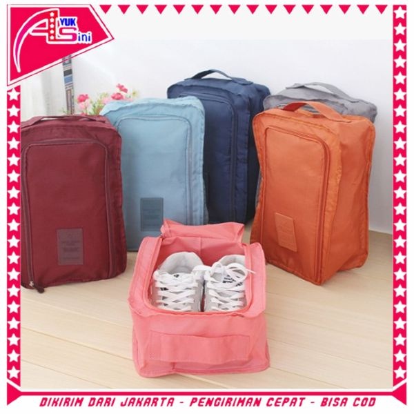 Tas Sepatu Shoes Pouch Travel Organizer Bag untuk Travelling 20x9x27 — 5