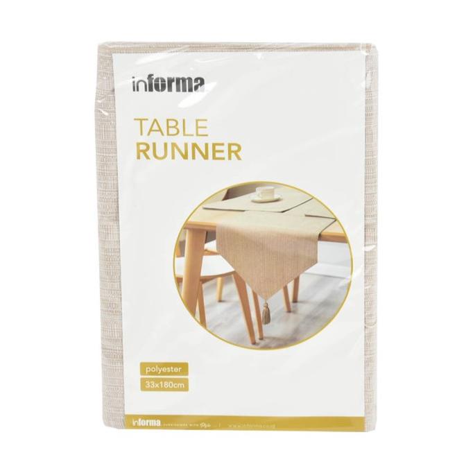 New Sale Informa - Table Runner 33X180 Cm Neo Abstrak - Ivory Berkualitas