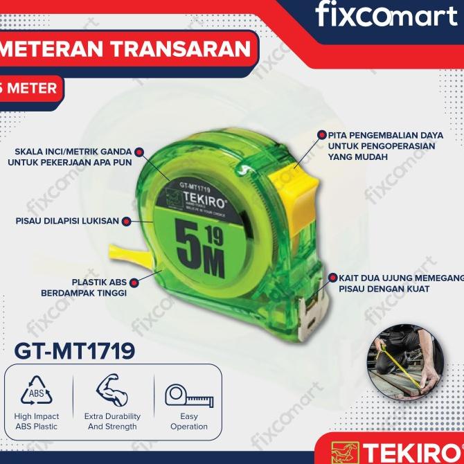 Tekiro Meteran Transparan 5 m / Tekiro Meteran 5 m