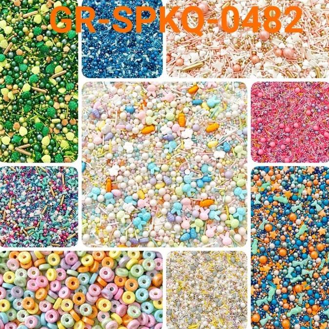 

GR-SPKQ-0482 Sprinkles 250gr bunny donat wortel ikan kenari daun polo