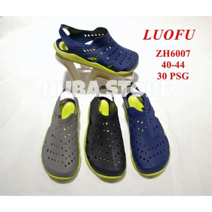 HUBA SEPATU SANDAL PRIA SLIP ON JELLY SEPATU COWOK SLOP KARET ZH6007