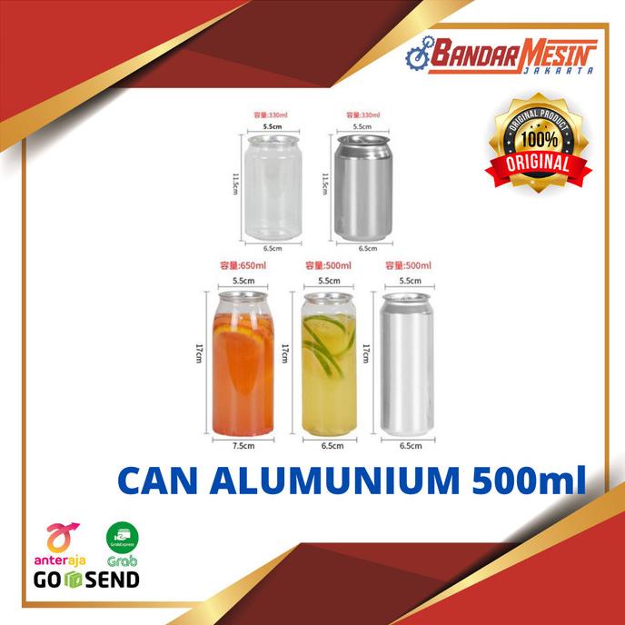Botol Pet Can/Kaleng Alumunium-Transaparan-Plastik 500ml 10 (pcs)
