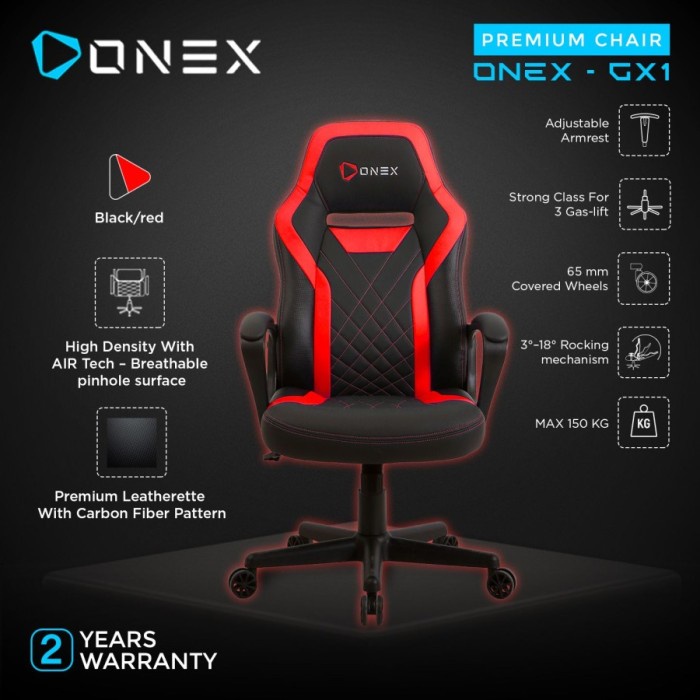 NEW KURSI ONEX GX1 - KURSI GAMING ONEX GX1 - PREMIUM QUALITY GAMING CHAIR ORIGINAL TERBARU