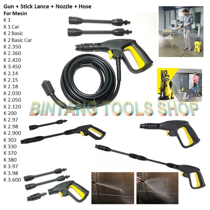 Selang Hose PK10 n Gun for Jet Cleaner Karcher High Pressure K1 K2 K3