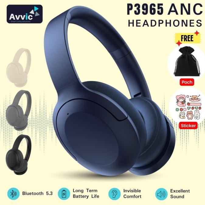 AVVIC P3965 ANC Headphone Bluetooth Wireless Noise Canceling Stereo