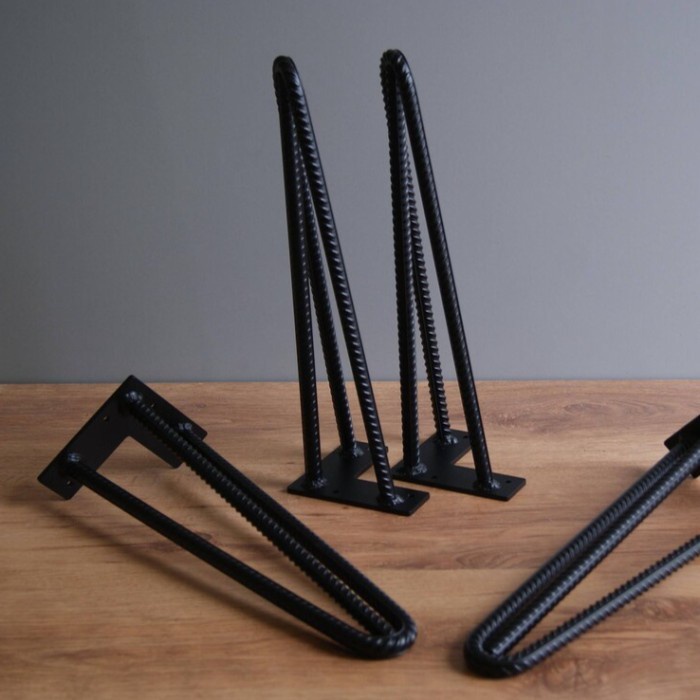 Terbaru Hairpin Legs 3 Leg Layer Kaki Meja Besi Behel Ulir 50Cm 70Cm 86Cm Promo Terlaris
