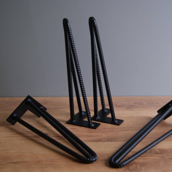 Terbaru Hairpin Legs 3 Leg Layer Kaki Meja Besi Behel Ulir 20Cm 30Cm 40Cm Promo Terlaris