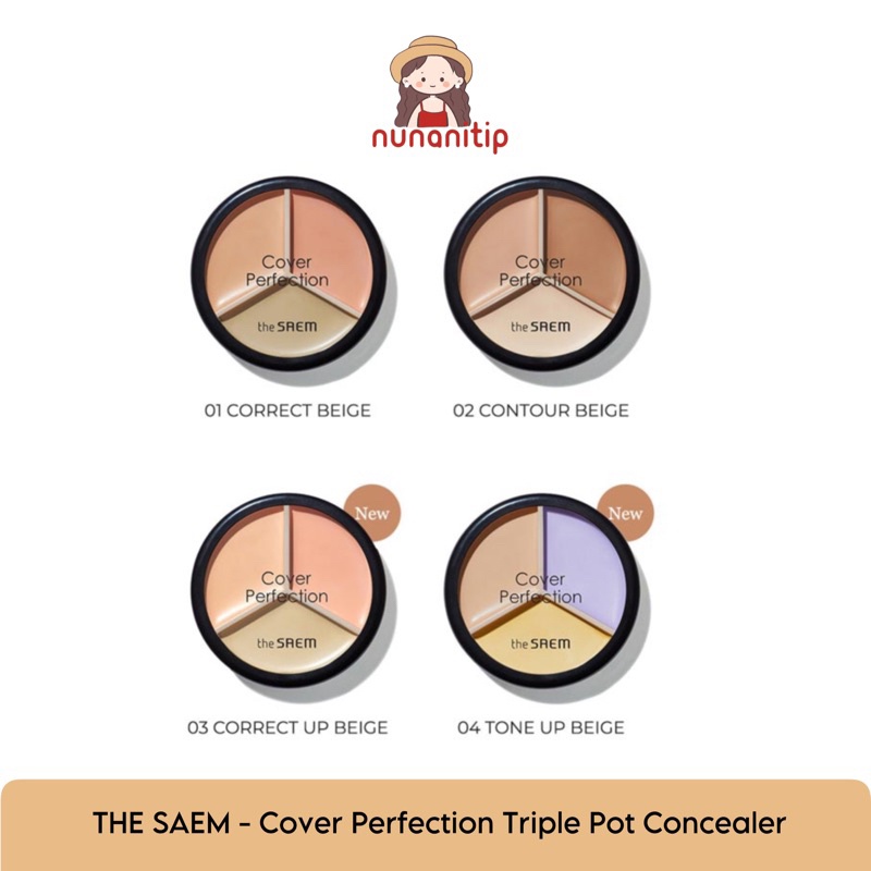 The Saem - Cover Perfection Triple Pot Concealer
