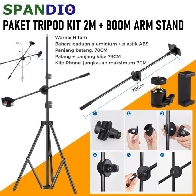 Tripod Stand Boom Arm Horizontal Flat Lay Overhead HP Kamera