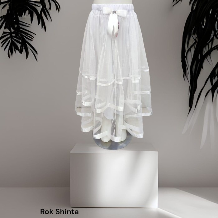 Rok Panjang Edisi Putih / Rok Pesta Anak / Gaun Anak / Rok Tile Anak Ocacaca_Ready