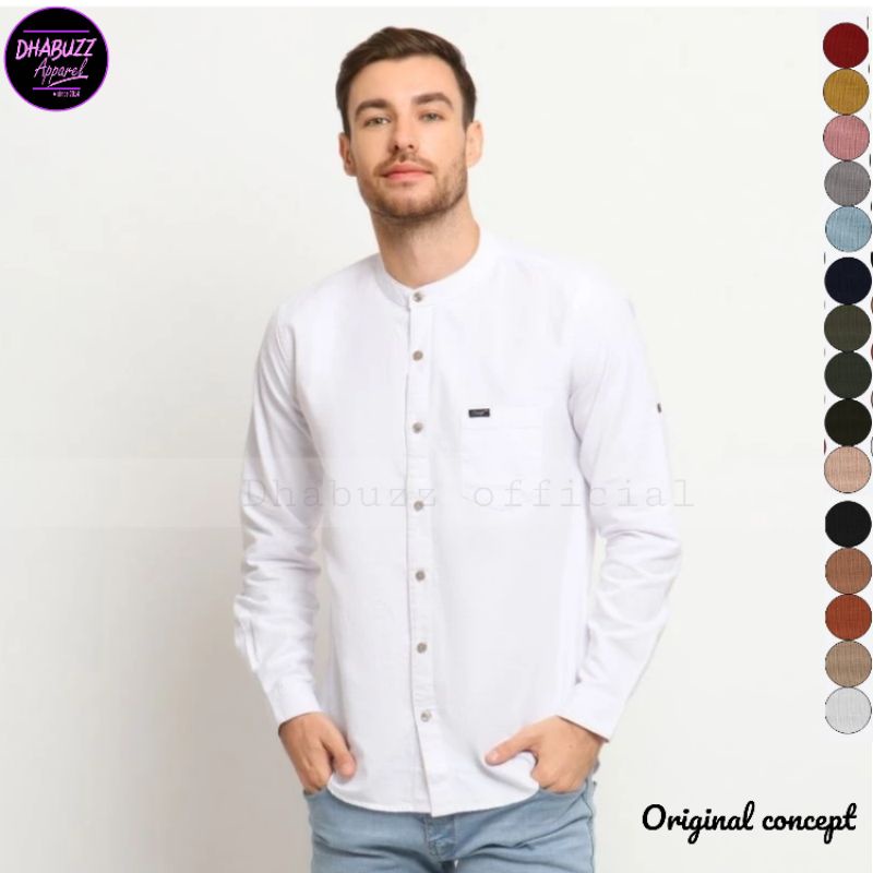 [ CONCEPT BIG SIZE ] BAJU KURTA KEMEJA KOKO KEMKO PRIA LENGAN PANJANG FULL KANCING ORIGINAL TERBARU