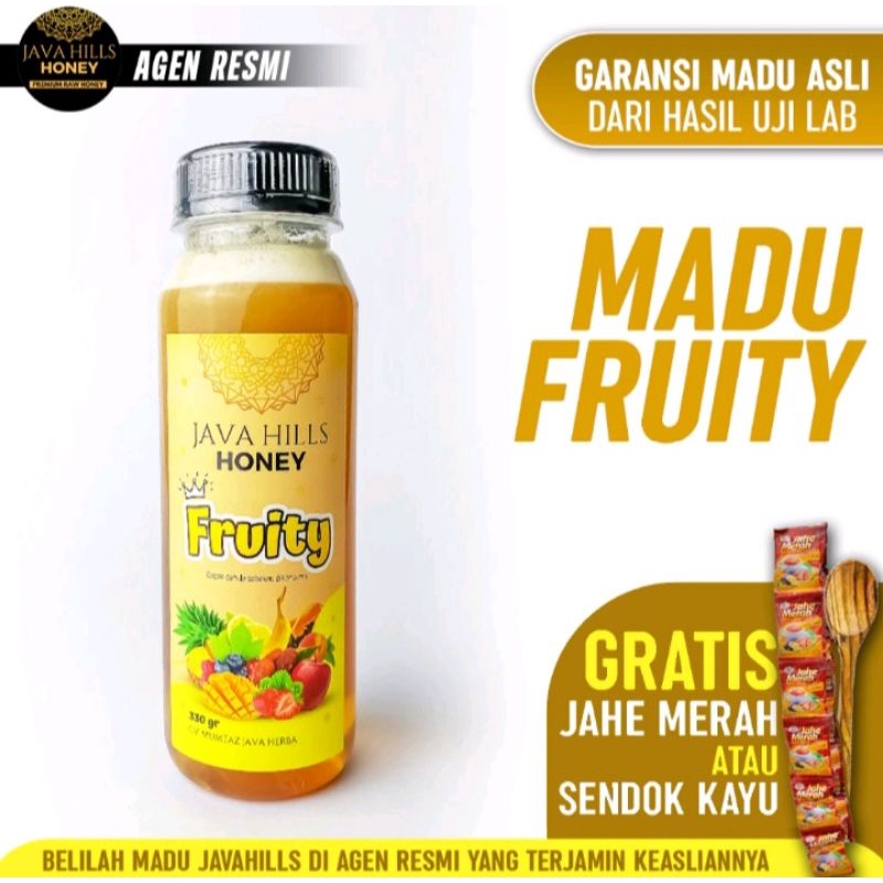 

Madu FRUITY javahills 330, JAVAHILLS, HERBAL, MURNI, BERKUALITAS, ALAMI, PREMIUM, ASLI