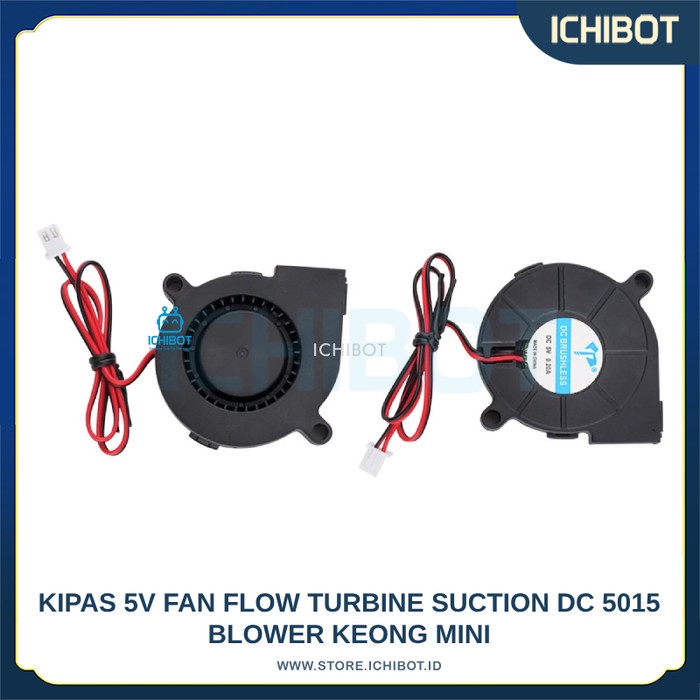 Kipas 5V Fan Flow Turbine Suction DC 5015 Blower Keong Mini