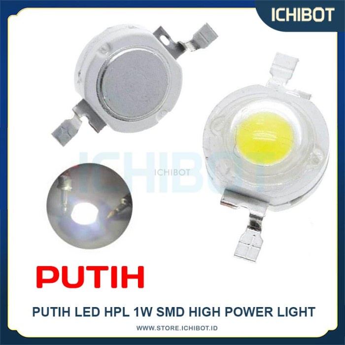 Putih LED HPL 1W SMD High Power Light Emitting Diode White