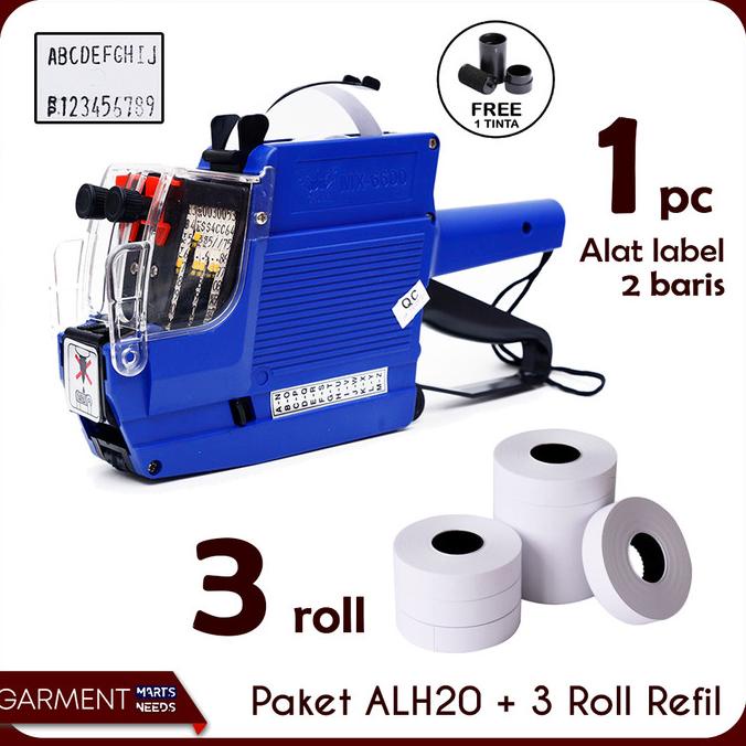 

TERBARU - ALAT LABEL HARGA PRICE LABELLER MX 6600 & 3 ROLL