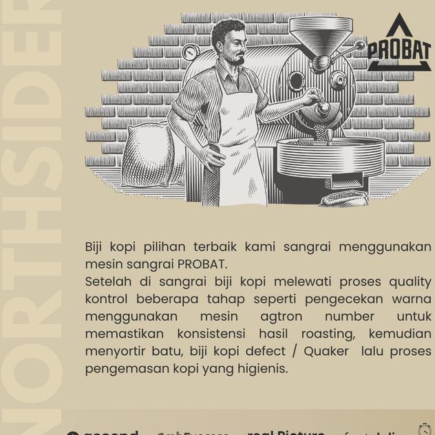 

Hitss!! Northsider Kopi Arabika India Monsoon Malabar Coffee - 200g