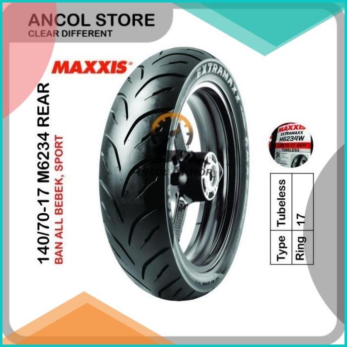 Maxxis 140/70-17 Extramaxx M6234 Rear Ban Tubeless Belakang Motor 16no