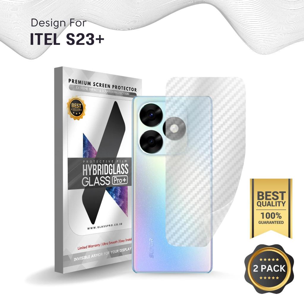 Fiber Guard Screen Protector itel S23+ S23 Plus Back, 3D Anti Gores Belakang Premium, Carbon Skin Gl