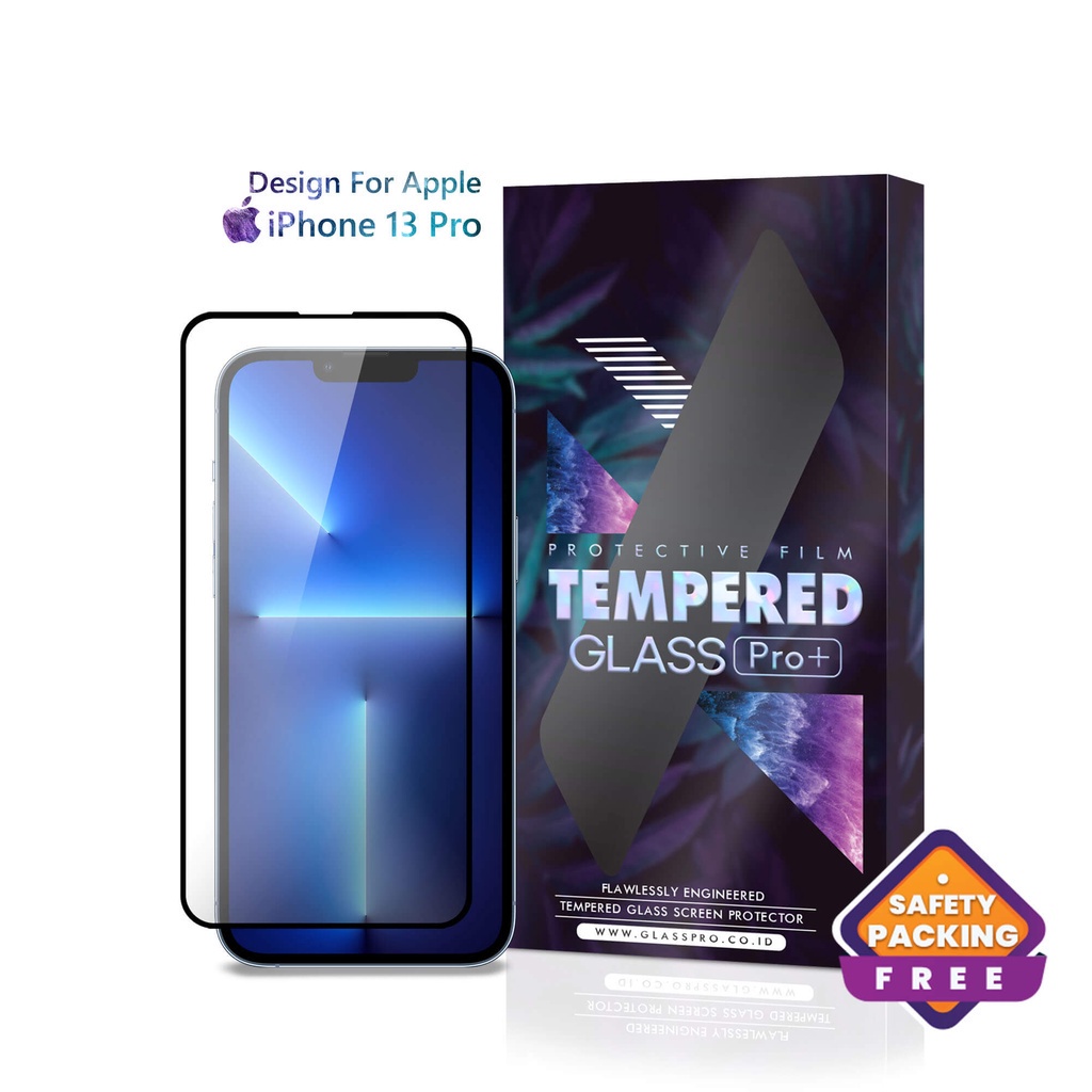 Glass Pro Tempered Glass iPhone 13 Pro Full Cover - Premium