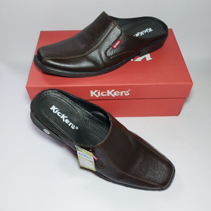 Sepatu Pantofel Slop Kulit Sepatu Selop Bustong Kickers Sepatu Sandal Formal Spatu Pria Murah