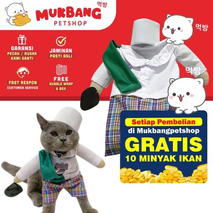 BAJU KUCING KOSTUM KARAKTER PAK HAJI + SANDAL SIZE S BAJU KUCING RIDARHENDI13