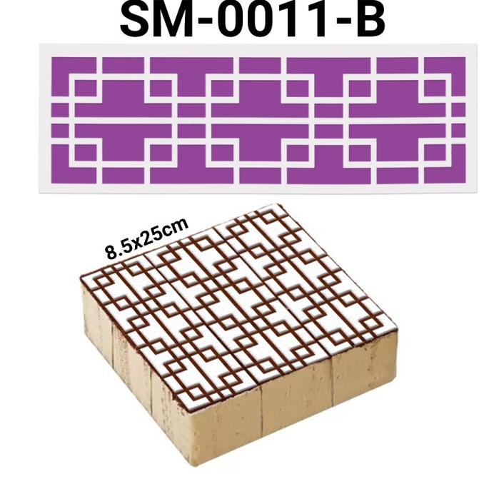 

TERLARIS GR-SM-0011 Cake stencil stensil pinggiran kue gedung pisa eiffel garis