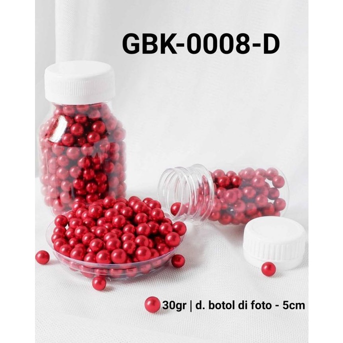 

TERLARIS GBK-0008-D Sprinkles sprinkle sprinkel 30 gram mutiara metalik merah