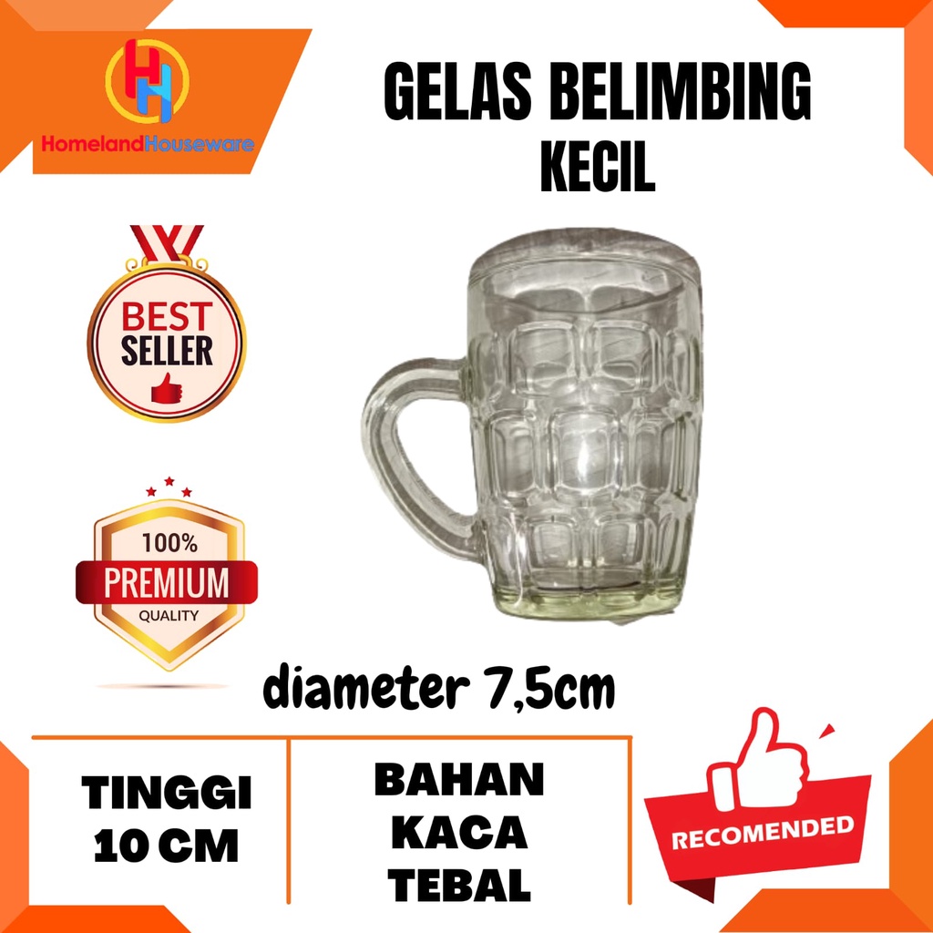 GELAS BELIMBING KECIL/GELAS KACA BELIMBING/GELAS KACA KECIL