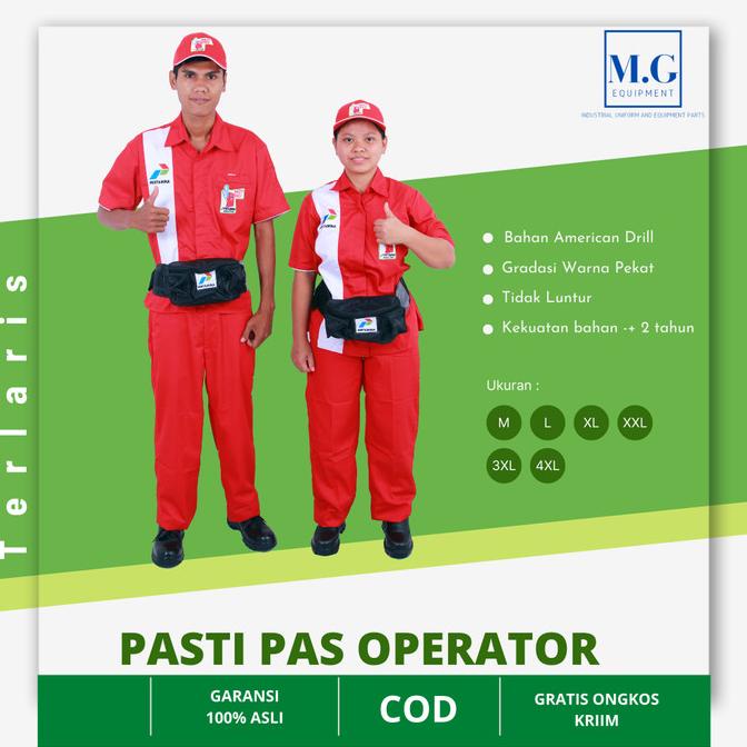 Stelan Baju Seragam Operator Spbu | Baju Kerja Pria & Wanita Pertamina