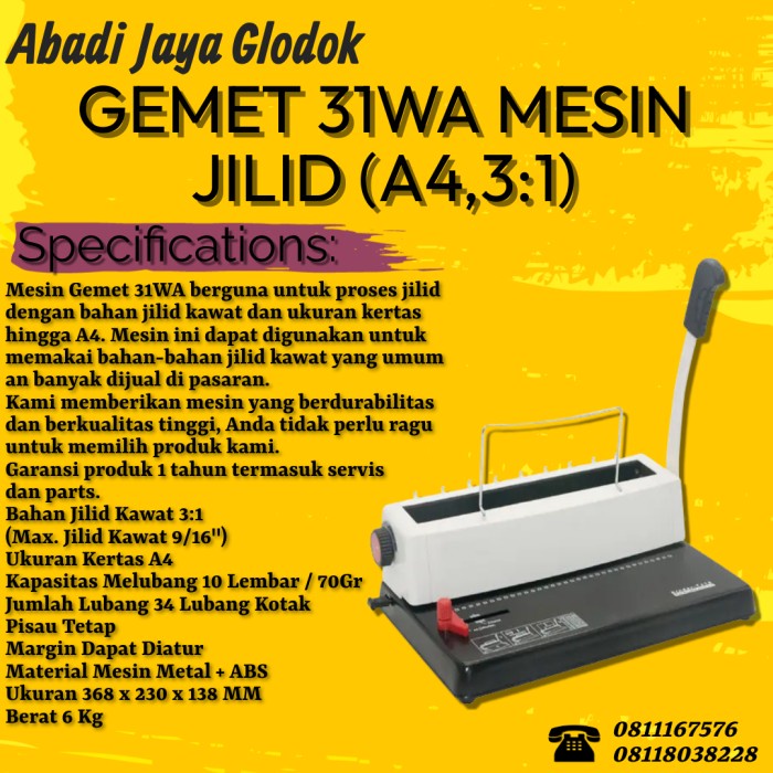 

GEMET 31WA MESIN JILID (A4,3:1)