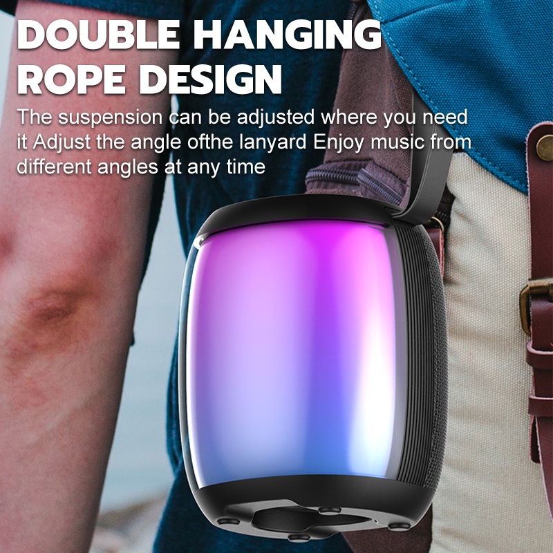 [ELECTROPICALLY] Jovitech mic karaoke Set Speaker Bluetooth Colorful Light Subwoofer Speaker Full