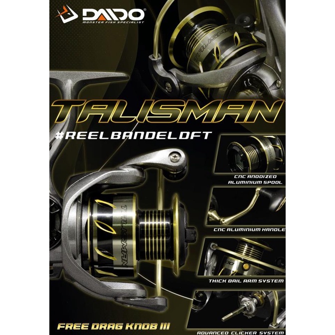 REEL DAIDO TALISMAN 7 BEARING ALUMUNIUM SPOOL DAN HANDLE