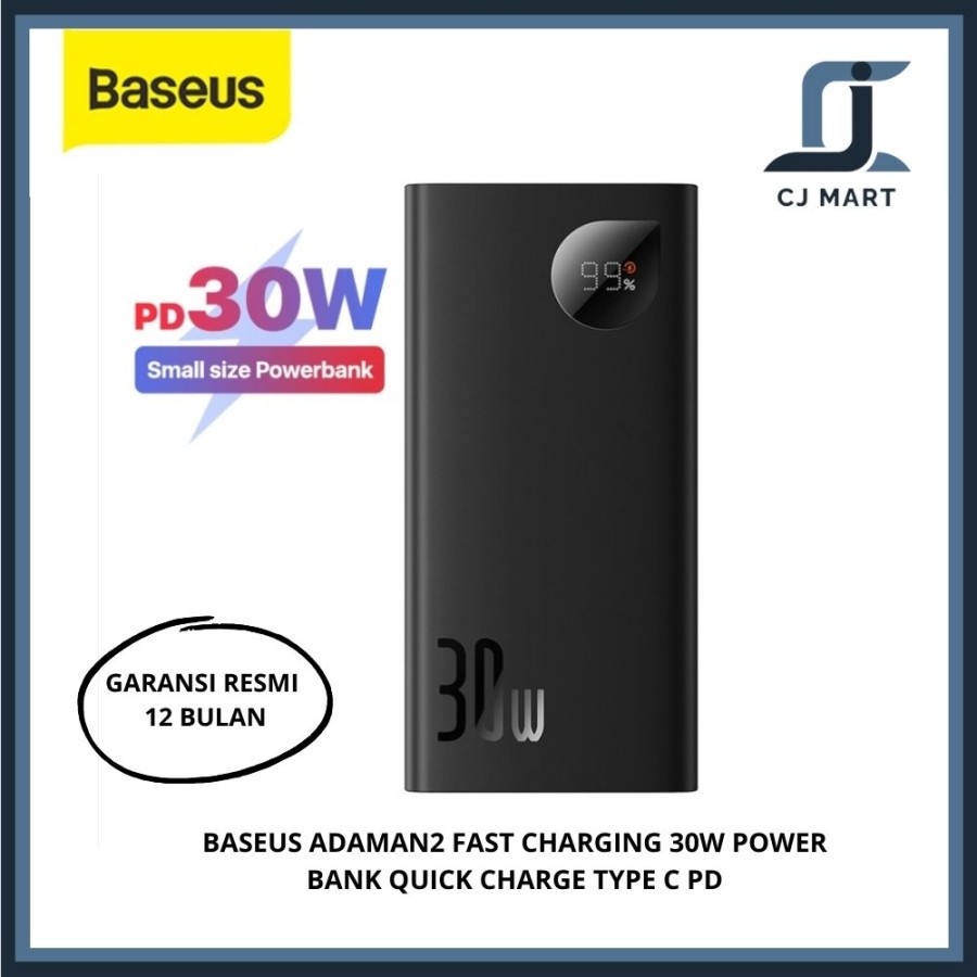 [ELECTROPICALLY] BASEUS ADAMAN2 FAST CHARGING 30W POWER BANK QUICK CHARGE TYPE C PD Adaman 2