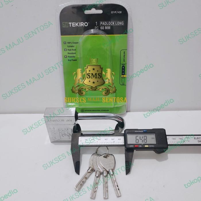 GEMBOK TEKIRO ANTI KARAT 60MM LEHER PANJANG/GEMBOK PAGAR RUKO GUDANG