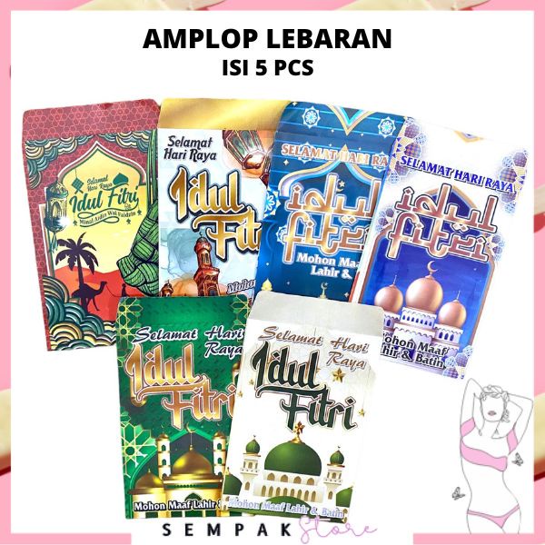 

SS Amplop Lebaran Karakter Kartun Isi 5Pcs Ukuran Kecil Amplop Lebaran Idul Fitri Motif Uang Amplop THR Murah