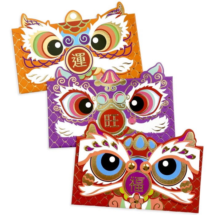 

New! Scoop Angpau Hongbao Imlek CNY Barongsai 3pcs mix 65022301 Limited