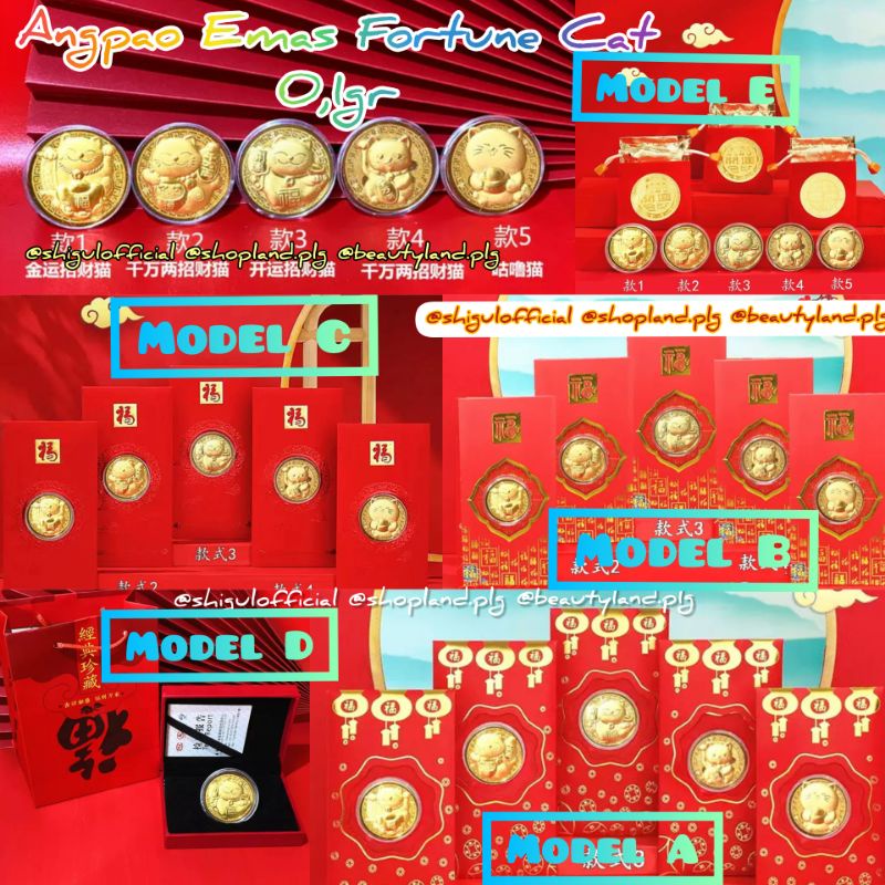 

Angpao Gold 24k Angpao Emas au999 gold 0,1gr pure gold fortune cat kucing HK imlek 2024 Naga SERTIFIKAT