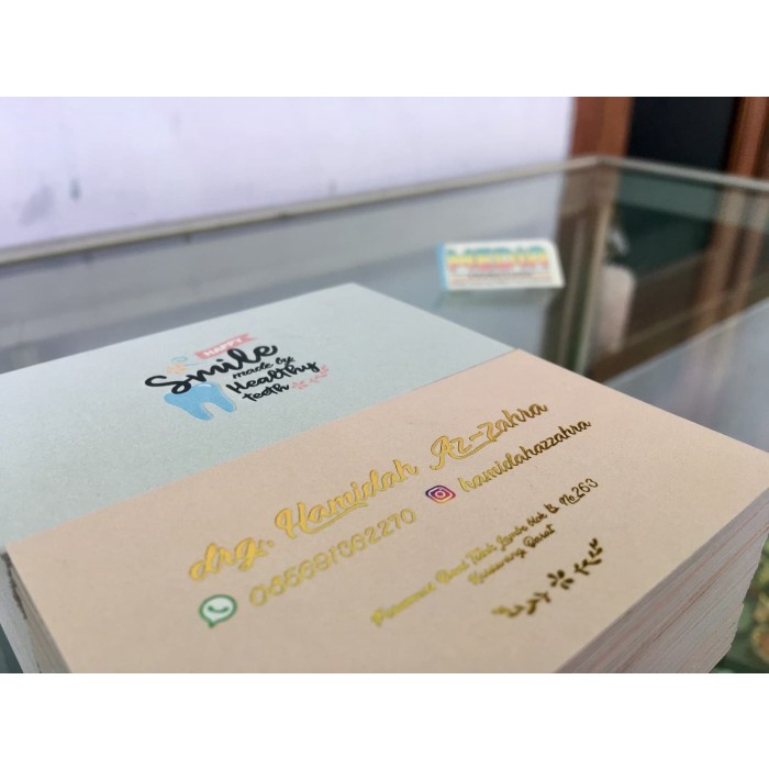 

Cetak Kartu Nama AC310 Full Colour 2 Sisi dan Hot Print 1 Titik