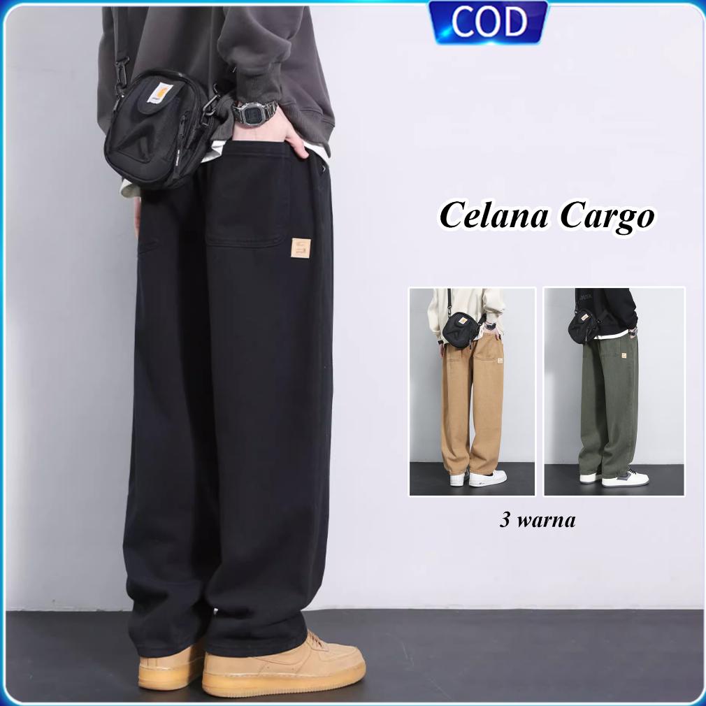 Promo Celana Cargo Panjang Pria Celana Joger Korean Style Oversize Cargo Pants Pria Big Size Trackpa